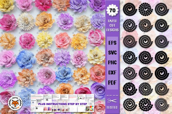 Download Rolled Flowers, 3D Paper Flowers Bundle - Premium Resources