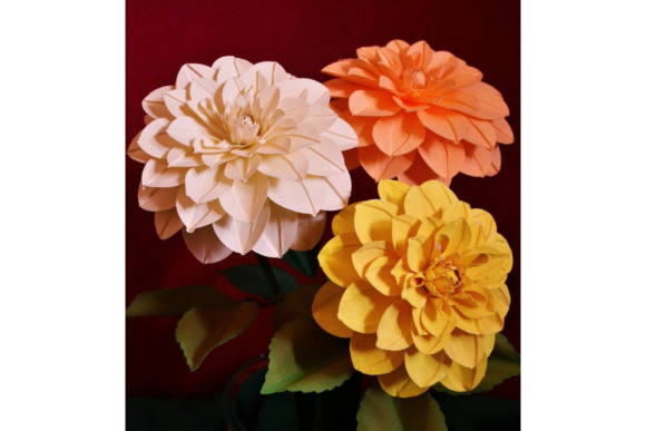 Download Yellow Dahlia Paper Flowers Templates - Premium Resources