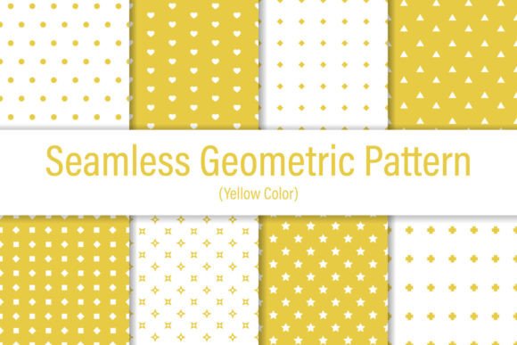 Download Yellow Seamless Geometric Pattern Set - Premium Resources